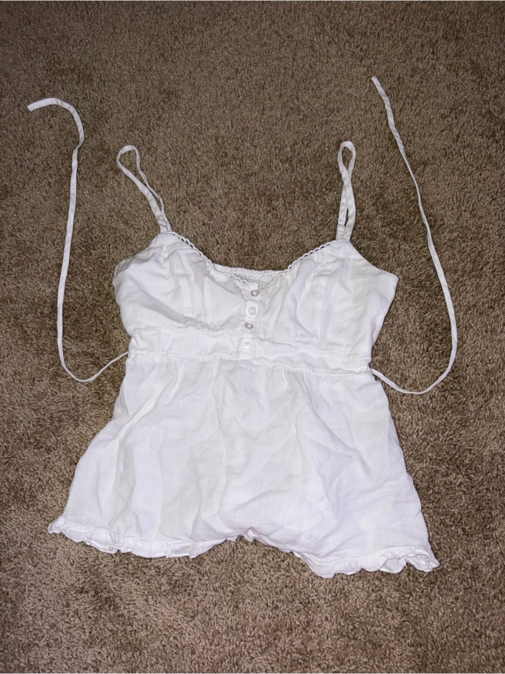 Coquette Hollister Babydoll Button Down Tank Top